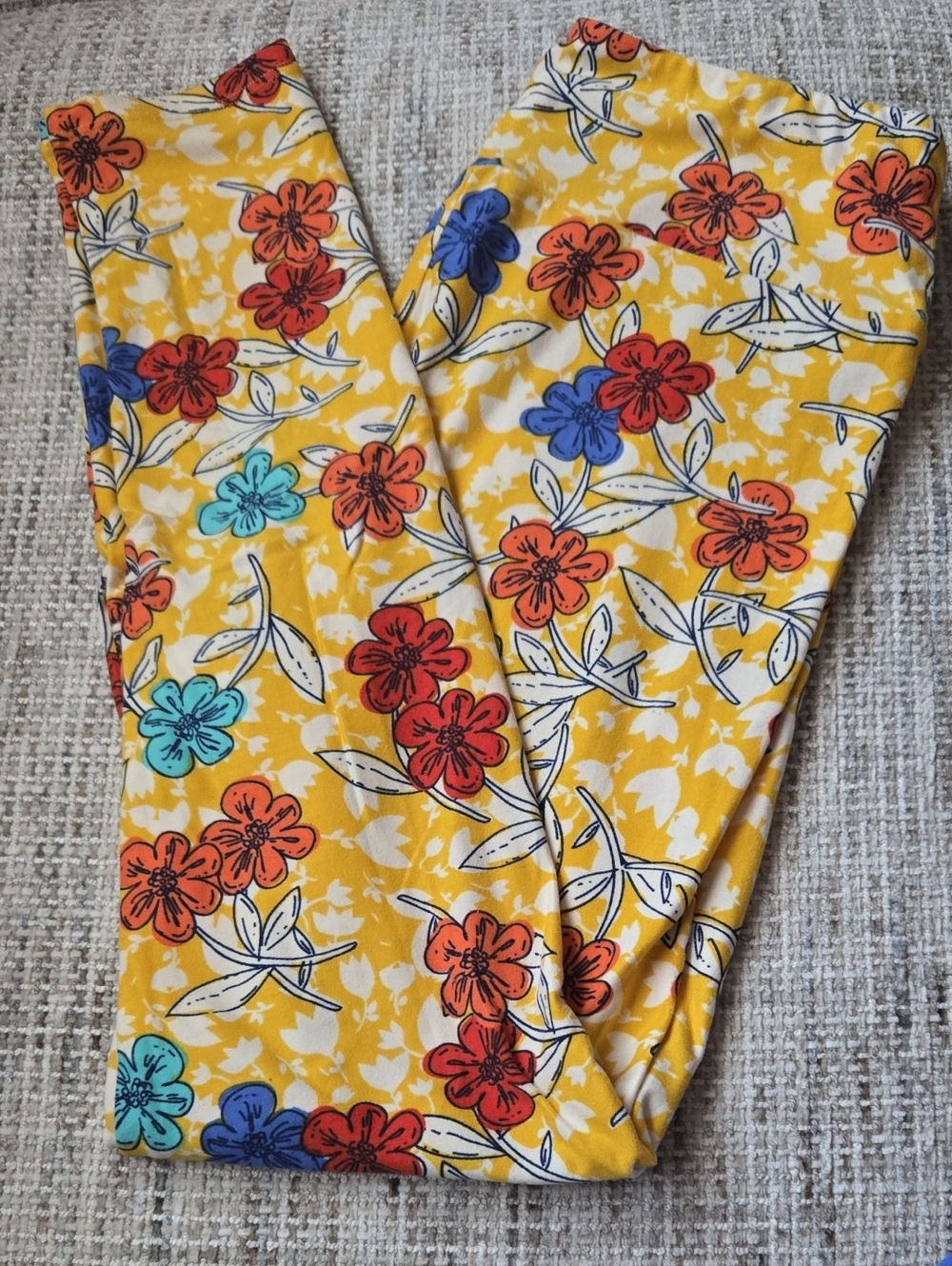 Floral Yellow Leggings